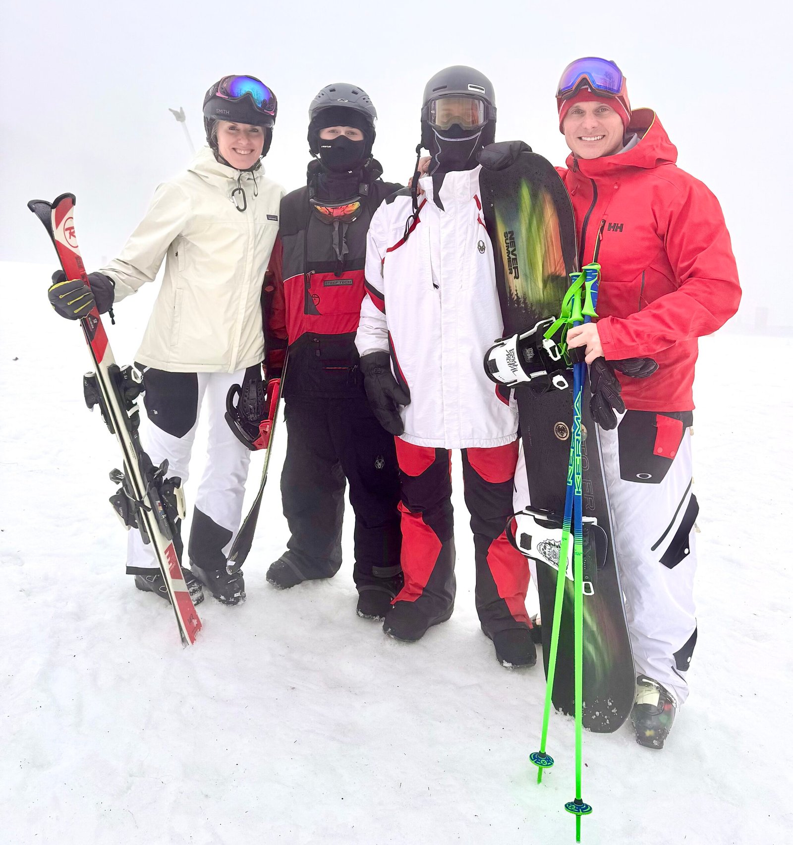 Siver family skiing